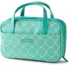 Stella & Dot NWOT Zip Around Faux Suede Lining Travel Large Jewelry Case Tote